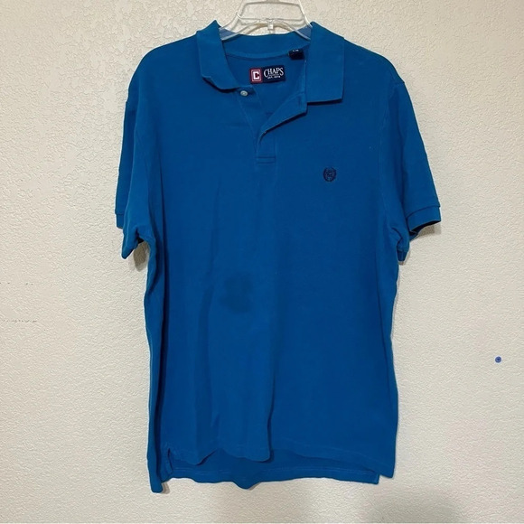 Chaps Blue Polo short sleeve size Large - Picture 1 of 13